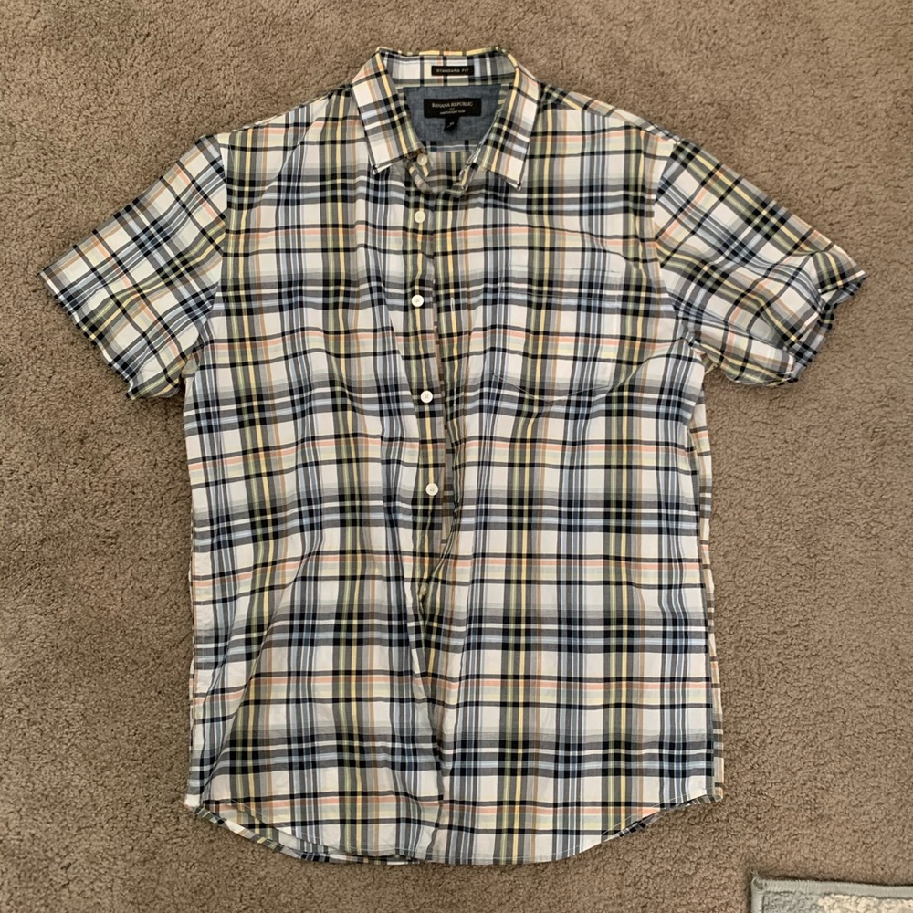 Banana Republic short sleeve button down M